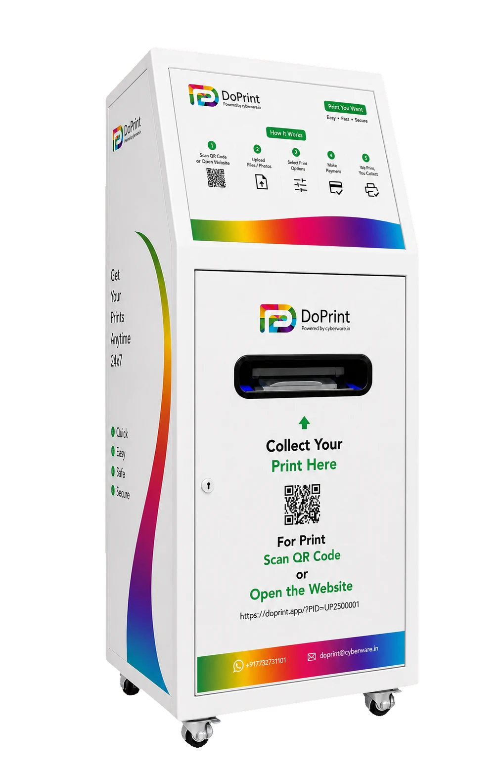 Full-size DoPrint campus kiosk